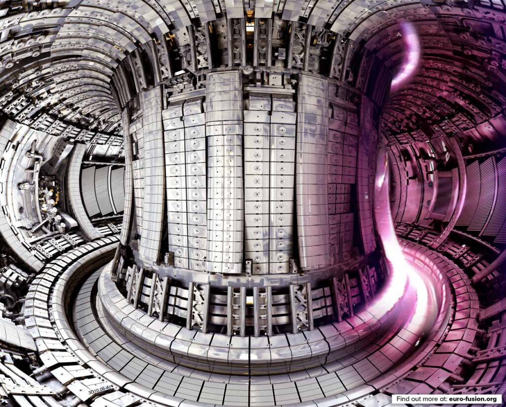 Illustration of the interior of JET showing a plasma