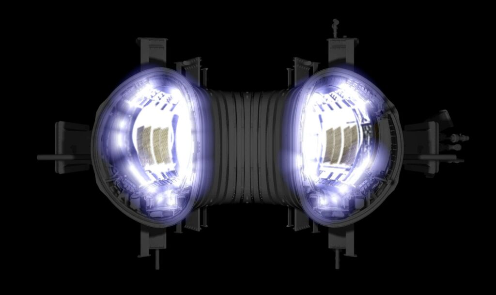 Tokamak plasma cutaway illustration