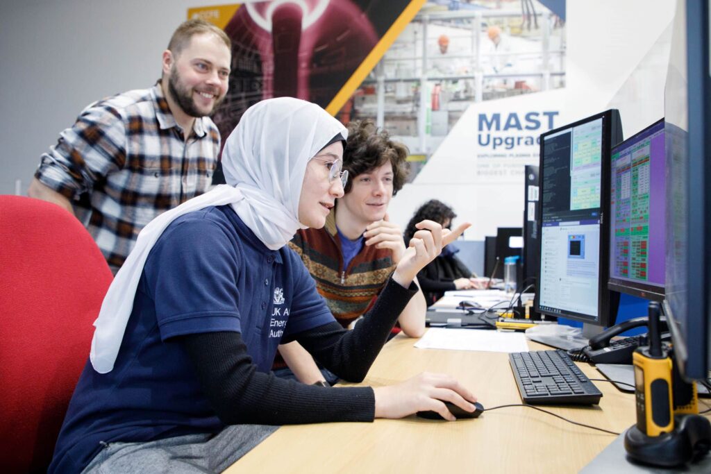 UKAEA scientists in the MAST-U Control Room