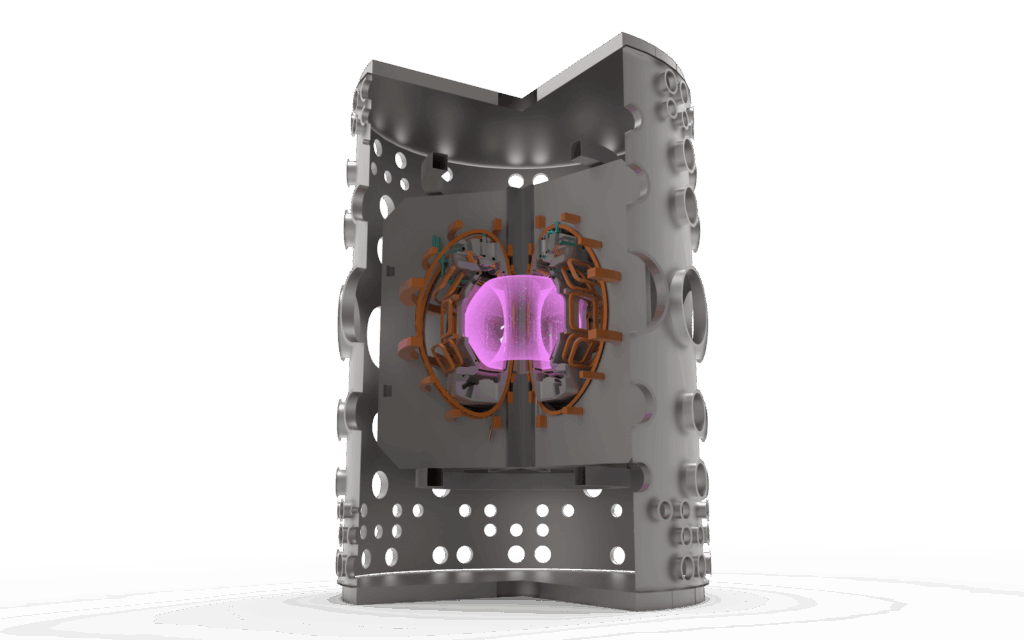 A tokamak fusion energy machine.