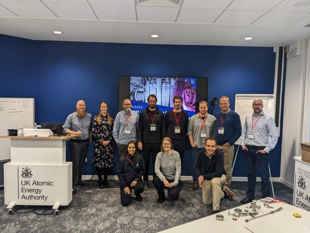 UKAEA tritium trainers with the First Light Fusion team in the training room participating in the successful pilot of the tritium training course at Culham Campus