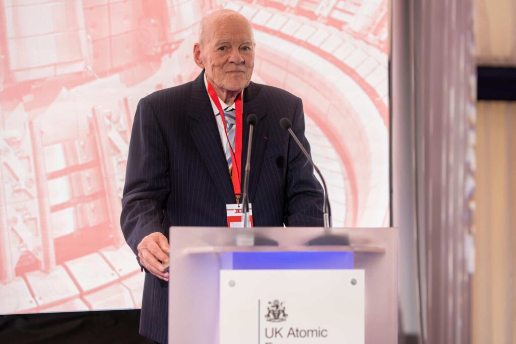 Paul Henri-Rebut speaking at JET Celebration event at Culham Campus