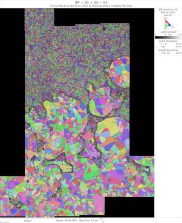 A close up image from an experiment with measurements