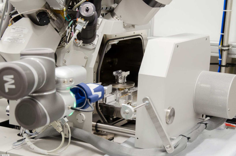 a sample and a remote handling system