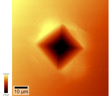 a view under a microscope of a sample of copper