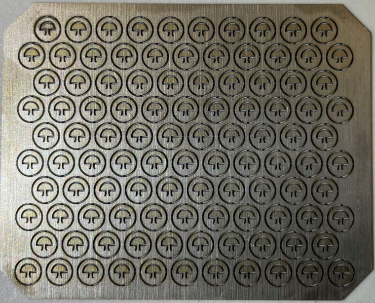 A sample from an experiment with the ultrasonic fatigue rig.