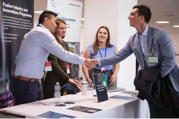 UKAEA meets an SME at an event.
