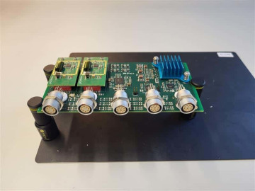 Detailed view of the insides of the 1MGy Total Integrated Dose Analogue-to-Digital Multiplexer