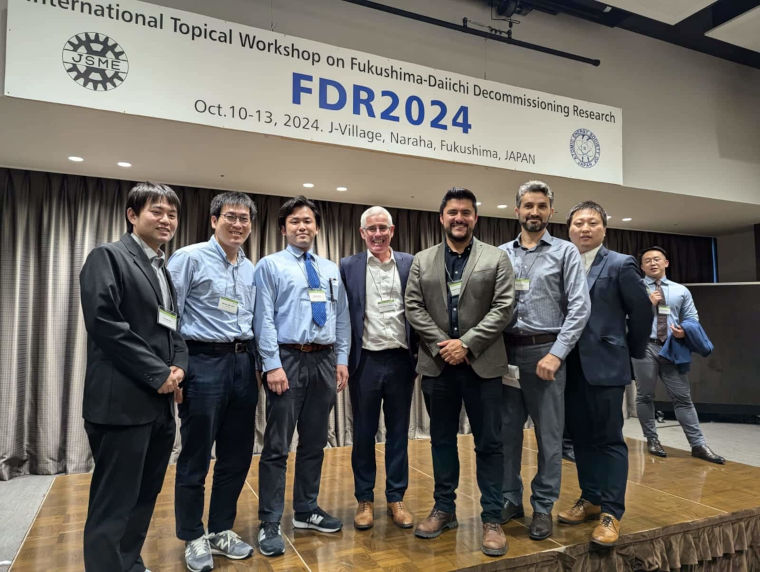 A group of UKAEA and TEPCO researchers.