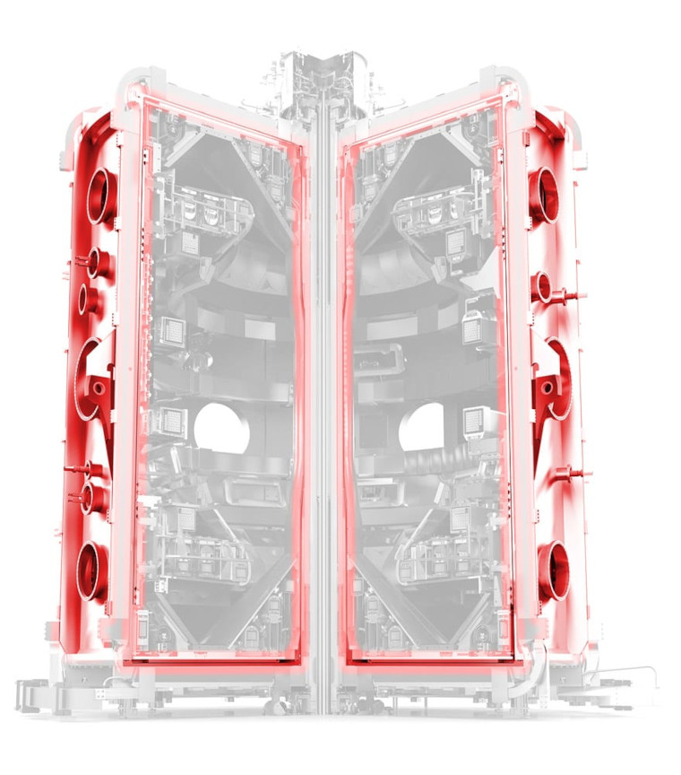 MAST Upgrade tokamak vacuum vessel.