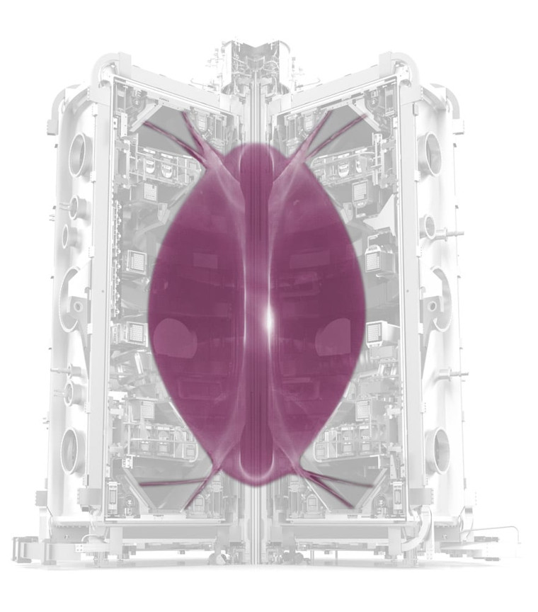 MAST Upgrade tokamak plasma.