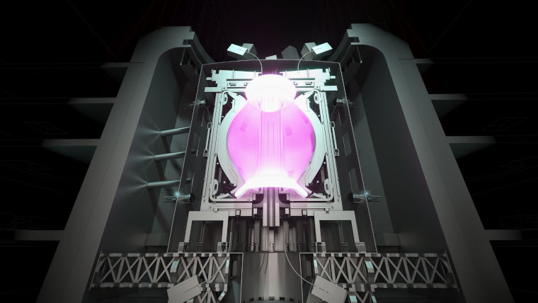 An artist's impression of the STEP Fusion tokamak