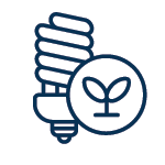 Fuel efficiency - a modern light bulb with leaves.