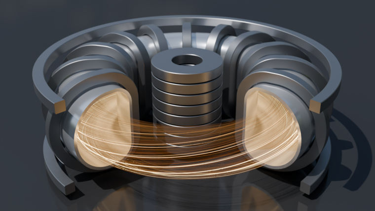 A fusion plasma simulation embedded into a fusion tokamak.