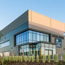 UKAEA Yorkshire facility building entrance on a sunny day.