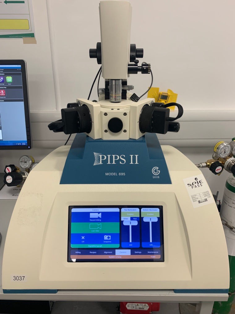 The PIPS II equipment in the Materials Research Facility