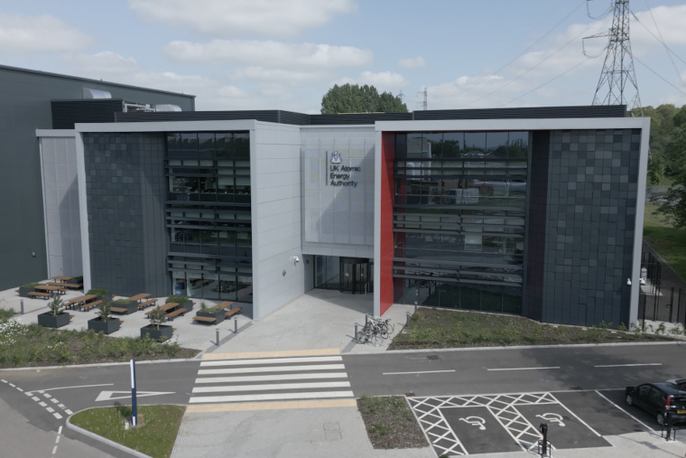 The front of the UKAEA-Eni Tritium Loop Facility building.