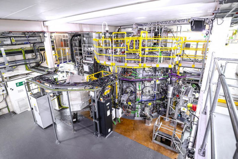 A large complex machine in a facility.