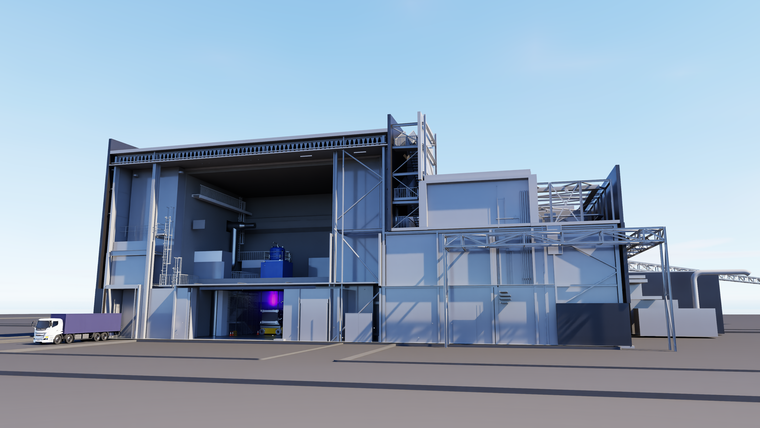 Digital mock up of laboratory building